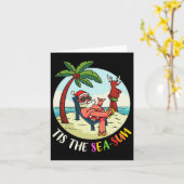 Das ist die Meeressonne Funny Santa Beach Sommer W Karte (Gelbe Blume)
