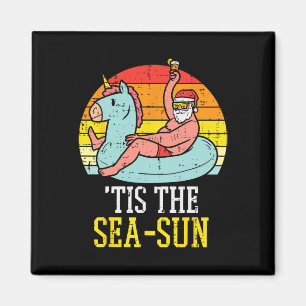 Das ist die Meersonne Weihnachtsmann Einhorn Float Magnet