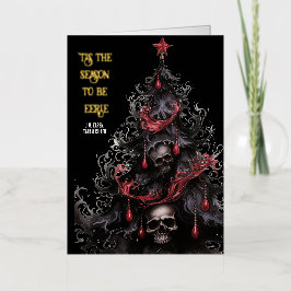 Das ist die Saison Eerie Goth Skull Weihnachtsbaum