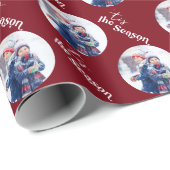 Das ist die Saison Elegante Typografie Round Foto  Geschenkpapier (Rolleneckpunkt)