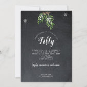 Das ist die Saison für fünfzig Weihnachtsfeiertage Einladung (Rückseite)