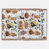 'Das ist die Saison Halloween Doodles Decke (Vorderseite)