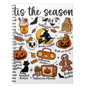 'Das ist die Saison Halloween Doodles Notizblock