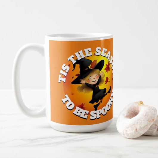 Das ist die Saison Happy Hexe Kaffeetasse (Mit Donut)