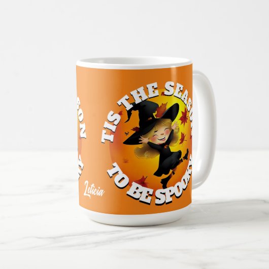 Das ist die Saison Happy Hexe Kaffeetasse (VorderseiteRechts)