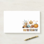 Das ist die Saison Herbstzeit mit Football und Kaf Post-it Klebezettel (Auf Schreibtisch)