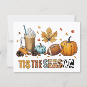 Das ist die Saison Herbstzeit mit Football und Kaf Postkarte