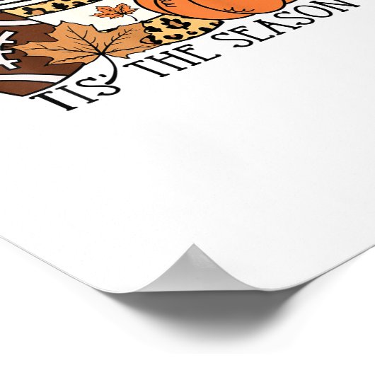 Das ist die Saison Pumpkin Erntedank Football Mini Poster (Ecke)