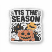 Das ist die Saison Pumpkin Halloween Fall Funny Ni Aufkleber (Vorderseite)