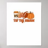 Das ist die Saison Pumpkin Leaf Erntedank Football Poster (Vorne)