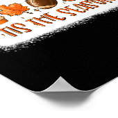 Das ist die Saison Pumpkin Leaf Latte Fall Footbal Poster (Ecke)