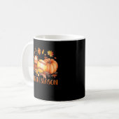 Das ist die Saison Pumpkin Leaf Latte Fall Softbal Kaffeetasse (Vorderseite Links)