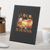 Das ist die Saison Pumpkin Leaf Latte Fall Softbal Sockelschild (In SItu)