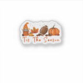 Das ist die Saison Pumpkin Leaf Latte Fall Thanksg Aufkleber (Vorderseite)