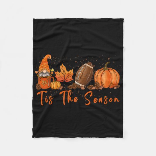 Das ist die Saison Pumpkin Leaf Latte Fall Thanksg Fleecedecke (Vorderseite)