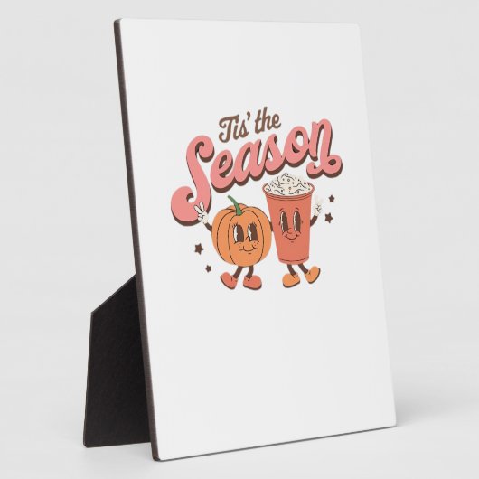Das ist die Saison Pumpkin Leaf Latte Fall Thanksg Fotoplatte (Seite)