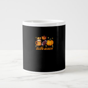 Das ist die Saison Pumpkin Leaf Latte Fall Thanksg Jumbo-Tasse