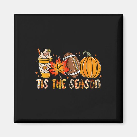 Das ist die Saison Pumpkin Leaf Latte Fall Thanksg Magnet (Vorne)