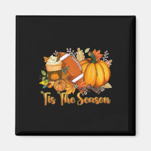 Das ist die Saison Pumpkin Leaf Latte Fall Thanksg Magnet