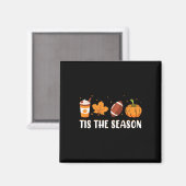 Das ist die Saison Pumpkin Leaf Latte Fall Thanksg Magnet (Vorderseite/Rückseite)