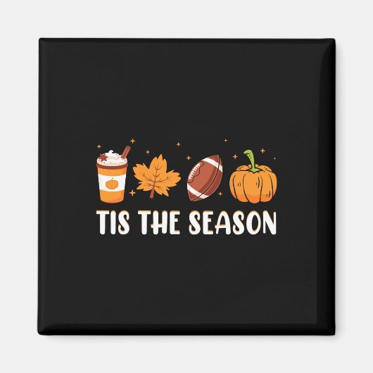 Das ist die Saison Pumpkin Leaf Latte Fall Thanksg Magnet (Vorne)