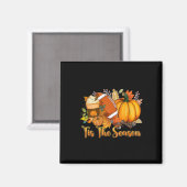 Das ist die Saison Pumpkin Leaf Latte Fall Thanksg Magnet (Vorderseite/Rückseite)