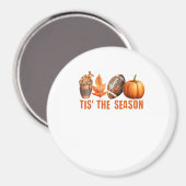 Das ist die Saison Pumpkin Leaf Latte Fall Thanksg Magnet (Vorderseite/Rückseite)