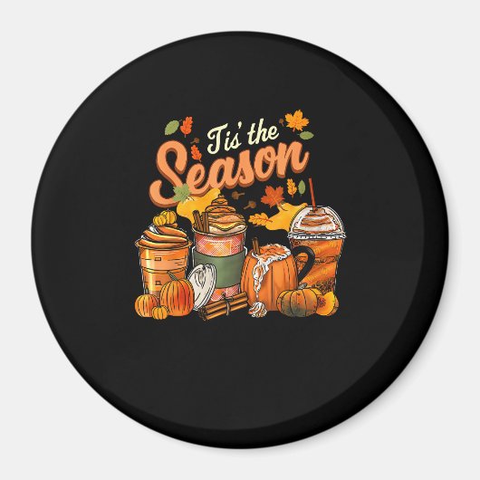 Das ist die Saison Pumpkin Leaf Latte Fall Thanksg Magnet (Vorne)