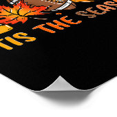 Das ist die Saison Pumpkin Leaf Latte Fall Thanksg Poster (Ecke)