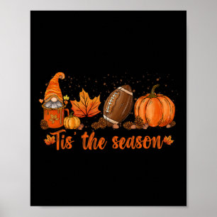 Das ist die Saison Pumpkin Leaf Latte Fall Thanksg Poster