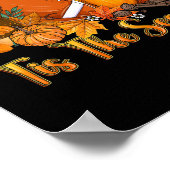 Das ist die Saison Pumpkin Leaf Latte Fall Thanksg Poster (Ecke)