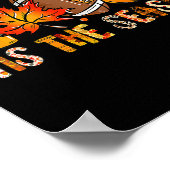 Das ist die Saison Pumpkin Leaf Latte Fall Thanksg Poster (Ecke)