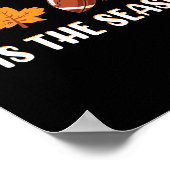Das ist die Saison Pumpkin Leaf Latte Fall Thanksg Poster (Ecke)