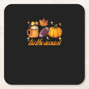 Das ist die Saison Pumpkin Leaf Latte Fall Thanksg Rechteckiger Pappuntersetzer