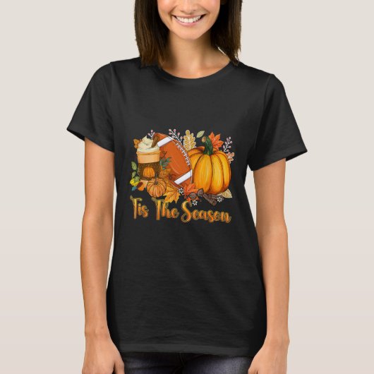 Das ist die Saison Pumpkin Leaf Latte Fall Thanksg T-Shirt (Vorderseite)