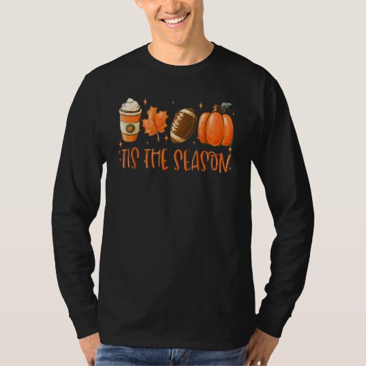 Das ist die Saison Pumpkin Leaf Latte Fall Thanksg T-Shirt (Vorderseite)