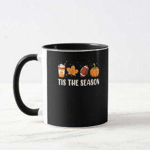 Das ist die Saison Pumpkin Leaf Latte Fall Thanksg Tasse