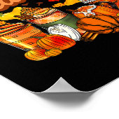 Das ist die Saison Pumpkin Leaf Latte Fall Volleyb Poster (Ecke)