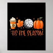 Das ist die Saison Pumpkin Leaf Latte Fall Volleyb Poster (Vorne)