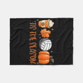 Das ist die Saison Pumpkin Leaf Latte Fall Volleyl Fleecedecke (Vorderseite (Horizontal))