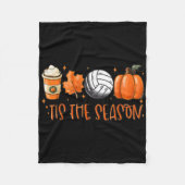 Das ist die Saison Pumpkin Leaf Latte Fall Volleyl Fleecedecke (Vorderseite)