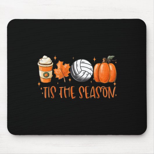 Das ist die Saison Pumpkin Leaf Latte Fall Volleyl Mousepad (Vorne)
