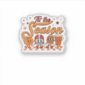 Das ist die Saison Pumpkin Leaf Latte Football Cre Aufkleber (Vorderseite)