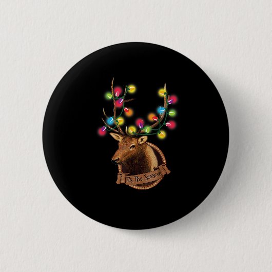 Das ist die Saison Rentier mit Weihnachtslieder Button (Vorderseite)