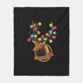 Das ist die Saison Rentier mit Weihnachtslieder Fleecedecke (Vorderseite)