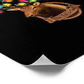 Das ist die Saison Rentier mit Weihnachtslieder Poster (Ecke)