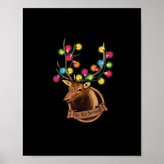 Das ist die Saison Rentier mit Weihnachtslieder Poster (Vorne)