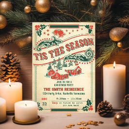 Das ist die Saison Retro Vintag rustikale Einladun Einladung