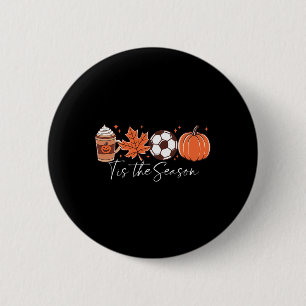 Das ist die Saison Soccer Pumpkin Gewürz-Herbstlau Button