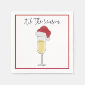 Das ist die Season Holiday Champagne Prosecco Gren Serviette (Vorderseite)